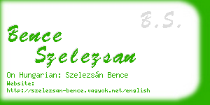 bence szelezsan business card